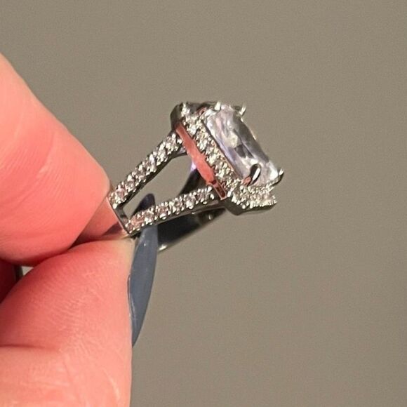 The Upgrade Ring 6 Carat statement engagement cocktail ring in 925 silver sz 7 - Picture 14 of 15